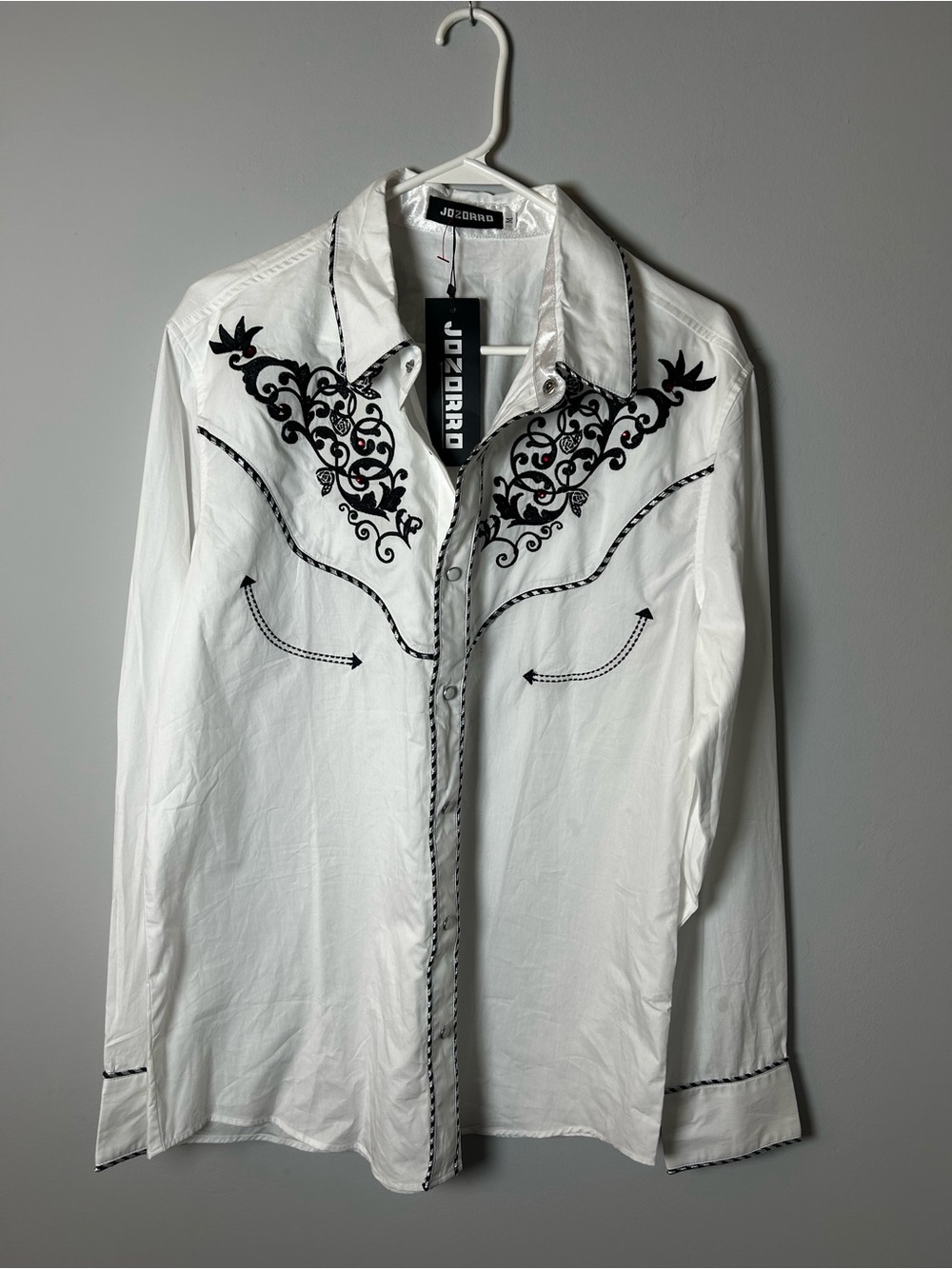 Men’s Jozorro Western Wear Pearl Snap Shirt Size M New With Tags